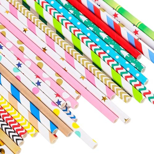 300 Pailles En Papier, Pailles À Boire, Pailles De Décoration De Fête, Pailles Réutilisables, Pailles De Mariage