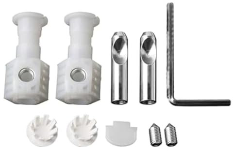 Qezodsx Fixing Kits for Wall-Hanging Toilets, Mounting Screws, Mounting Bolts, Universal Toilet Seat Fixing Bolts, Wall Mounting, Screw Set