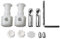 Qezodsx Kit de fixation pour toilettes suspendues au mur, vis de fixation, boulons de fixation universels pour siège de toilette, kit de vis