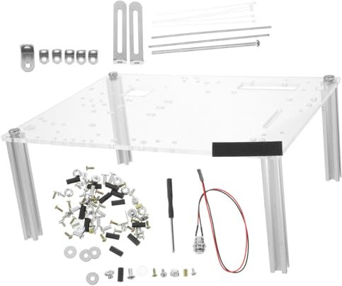 MOLUCKFU 1Satz Open Air Computer Case Transparent Uatx Gehäuse DIY Chassis für Motherboards Video Karten und Pc Testbench Inklusive Montagesatz und Zubehör