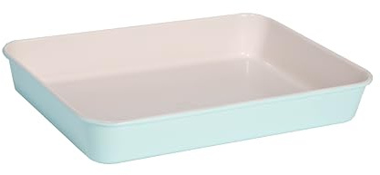 Tasty Clean Ceramic 14-Inch x 10-Inch Roasting Pan, Durable Aluminized Steel for Professional Results, Clean Ceramic Nonstick Coating, Oven Safe to 425°F, Dishwasher Safe, Aqua