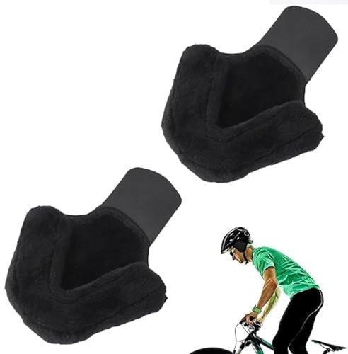 BUKYCAT Cache-oreilles de vélo, cache-oreilles pour vélo, cache-oreilles pour vélo, cache-oreilles coupe-vent, doux sur les oreilles et ne chauffe pas, empêche le vent de circuler de l'oreille, Noir ,