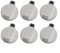 Alanmoship Metal Rotary Switch Control Knobs 6Pcs 6Mm Gas Stove Oven Replacement Parts Compatible With Electric Cookers Motorhomes Camping Appliances Silver
