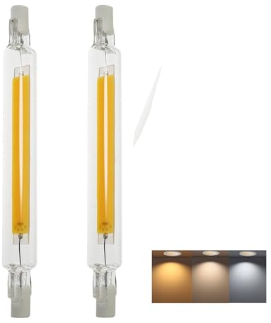 Aseoacc R7S LED 78mm Dimmbar, 10W LED R7S Lampen 78mm Ersatz für 100W Halogen Leuchtmittel, J78 T3 Glühbirne Warmweiß 2700K 1000LM, Kein Flackern, 360° AC 220-240 V, 2PCS