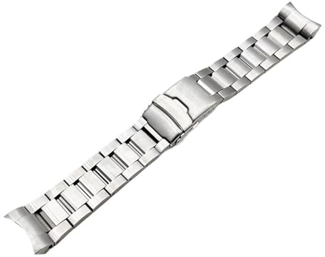 YYJzsw Edelstahlarmband, 22 mm, passend for Samurai SKX007 SRPD-Uhrengehäuse, Armband, Faltschließe, solide Bogenenden(Beige)