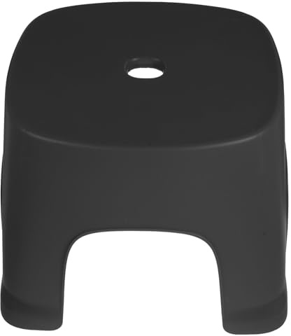 STAHAD Tabouret Plastique Noir Stable et Solide pour Salle de Bain Marchepied Pvc Permettant une Position Accroupie Naturelle pour Toilettes Cuisine
