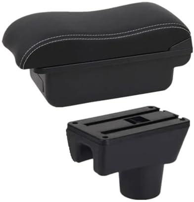 Armlehne Box Für Mitsubishi Für Attrage Für Mirage Für Space Für Star Armlehne Aufbewahrungsbox Nachrüstteile Armlehnenbox(A Black white NO USB)