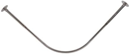 MCMUZKZS Barre de Douche Incurvée, Pare-Douche, Installation Facile, Barre d'angle Multifonctionnelle, Télescopique pour de Baignoire, Argent, Style D