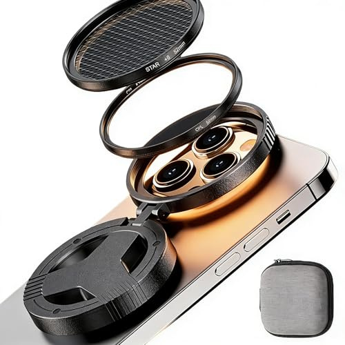 Anti-Glare Magnetic Phone Filter, Filtro CPL Magnético para Móvil, Filtro Polarizador 52mm Antirreflejos Profesional, Lente Magnética para iPhone 13-17, Reduce Reflejos y Mejora Colores