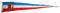 Fahnenwelt Langwimpel Schleswig-Holstein Fahne Flagge Wimpel NEU 30 cm x 150 cm Weiß mit Rot