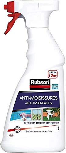 Rubson Vaporisateur Anti-moisissures Multi-surfaces, Spray nettoyant puissant qui élimine la moisissure en 10 minutes, Pulvérisateur pour intérieur & extérieur, 500 ml
