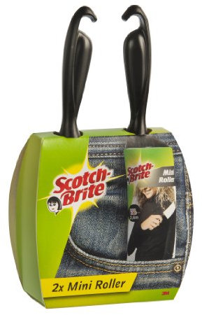Scotch-Brite 836RMIN2 Mini Kleiderroller Travel 2-er Pack, je 30 Blatt 2.6 m