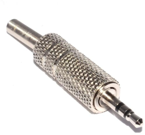 kenable 2.5mm Stereo Soldering Terminal Audio Cable End Jack Plug Metal