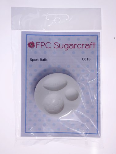 Sport Balls - (Rugby, Tennis, Football) Silicone Icing Mould for Cake and Cupcake Decoration by FPC
