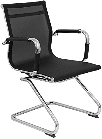 5 Star 205CPNE Ergonomischer Bürostuhl mit Fahrgestell verchromt, Schwarz