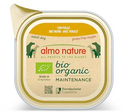 Almo Nature Daily Menu Bio Nourriture pour Chien, Poule, (32 x 100g)