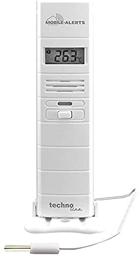 techno line MA 10300 Thermo-/Hygrosensor mit Kabelsonde, weiß
