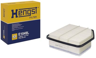 HENGST - Luftfilter E1049L - Luft-Filtereinsatz für KFZ | Hochwertiger Motorluftfilter für Otto- oder Dieselmotor - Schutz für Motoren - Wasserbeständig
