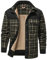 Mr.Stream Homme Casual Manches Longues à Carreaux Flanelle Bouton fourrée Chaud Chemise Sherp Veste 3251 Green S