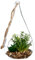 Atmosphera - Plante Artificielle Suspendue - Pot Goutte en Verre - H19-5 cm - Modèle 3