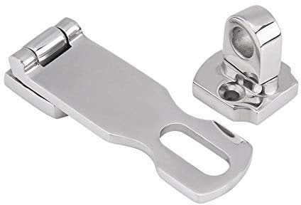 KIMISS 2 pezzi in acciaio inox barca Locker Fermo morsetto anti-sonaglio Marine Hatch Fastener 75MM