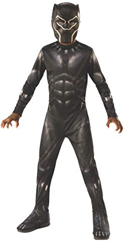 Rubie's Offizielles Kostüm Black Panther, Avengers, klassisch, Kindergröße M, 5-7 Jahre, Körpergröße 132 cm Halloween