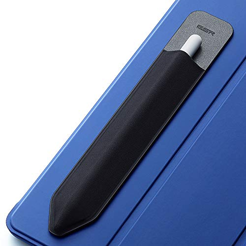 ESR Pencil Case Halter Kompatibel mit The Pencil (Pro und 1. und 2. Generation), Elastische Tasche für Stylus Pen, Tasche Klebehülle an der Hülle für Pencil befestigt, Schwarz