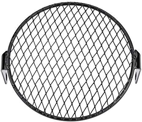 Griglia Faro 6,5 Montaggio Laterale Moto - Visiera Protezione Rotonda per Cruiser Chop Cafe Racer (#3(diagonal)