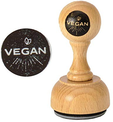 Unbekannt Vegan Holzstempel - Bürostempel