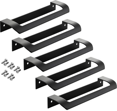 SOTECH 5 Stück Möbelgriff LYS BA 160 mm schwarz matt für Schubkästen & Falttüren