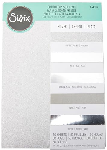 Papier cartonné Surfacez Opulent A4 argent 50 feuilles