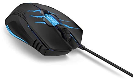 uRage Gaming-Maus “Reaper 100”, schwarz, Anti-Rutsch-Beschichtung, 4.200-dpi-Avago-Sensor, inkl. Plug & Play, kabelgebunden