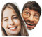 Personalisiertes 3D Gesicht FOTOGESCHENK mit eigenem Foto Foto-Kissen mit Deinem Foto Bedrucken Zum Jahrestag, Geburtstag, Valentinstag (mit Füllung) 3D Face [091]