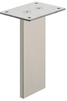 Gedotec Barkonsole gerade flach - Design Thekenfuß Aluminium massiv | Barkonsole eckig | Frida | Höhe: 170 mm | Made IN Germany | Edelstahloptik | 1 Stück - Baraufbau inkl. Befestigungsmaterial