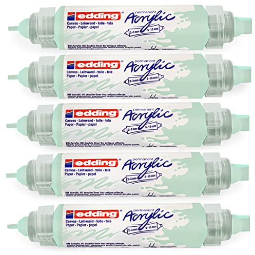 Acrylmarker edding e-5400 3d double liner mint | 5 stuks