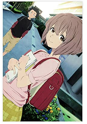 Anime-Poster A Silent Voice 19, Leinwandposter, Schlafzimmer, Dekoration, Sport, Landschaft, Büro, Raumdekoration, Geschenk, 30 x 45 cm, ohne Rahmen: