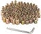 Faankiton 100 Stück Gewindeeinsatz Muttern, Einsätze Einschraubmuffen, Gewindeeinsatz Möbel Hex Sortiment für Holzmöbel, Gewindeeinsätze Holz Einschraubmutter (M6*10mm, M6*15mm)