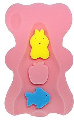 Jjoer Asiento BañEra Bebe Soporte BañEra Bebe Esponja de Apoyo para el baño del bebé Cojines de bebé para recién Nacido Baño Asientos Recién Nacido Baño Pink,One Size