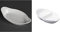 Olympia W427 6XWhiteware Oval Eared Dishes 229X 127mm Porcelain Serving Plates Bundle with WM Bartleet & Sons 1750 T398 Traditional Porcelain Large Divided Vegetable and Sides Serving Dish 32cm, White
