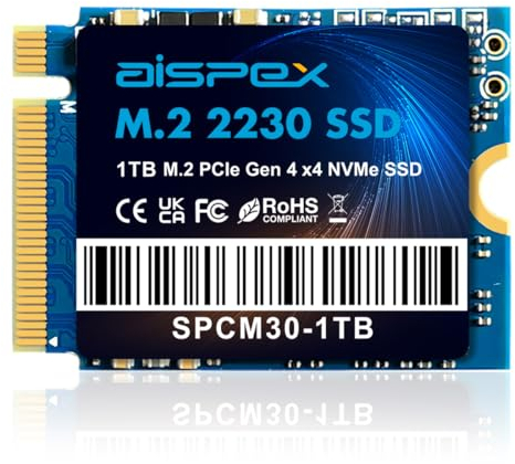 Unidad de estado sólido SSD M.2 2230 de 1 TB NVMe PCIe Gen3 x4 compatible con Surface Pro X Steam Deck Dell HP Lenovo Laptop Ultrabook Tablet