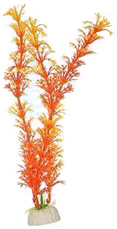 VOCOSTE 1 Pcs Fish Tank Aquarium Decorations Artificial Plants, Orange, 21cm