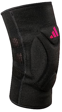 adidas Rodillera reversible para adultos (rosa/negro, grande)