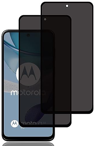 BCHKLAI Protector Pantalla de Privacidad para Motorola Moto G53 [2 Piezas] | Cristal Vidrio Templado Antiespia,Dureza 9H,Sin Burbujas,Anti-Rasguños,Anti-Espía Protector Pantalla para Motorola Moto G53