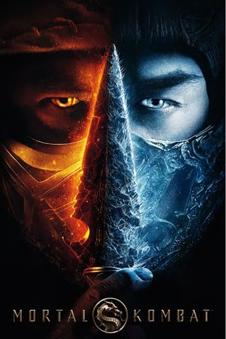 Mortal Kombat - Scorpion bv Sub-Zero - Poster - Größe 61x91,5 cm + 2 St Posterleisten Kunststoff 62 cm schwarz