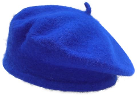 ZLYC Mädchen Klassische Der Französische Künstler Baskenmütze Barett(Fantasie Blau)