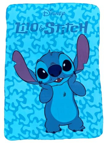 CARTOON Plaid enfant Stitch Disney couverture 100 % polyester 100 x 140 cm