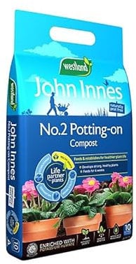 10L John Innes Potting-on Compost, – Versatile All-Plant Soil for Indoor & Outdoor Growth - All Plant Compost, All-Purpose Fertilisers, Small to Large Plants