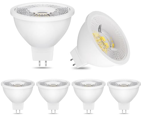 BVCL MR16 GU5.3 LED Lampen, 5W 500LM Dimmbar MR16 Spot LED Glühbirne AC 220-240V, 6pcs (Color : Cool White 6000K)