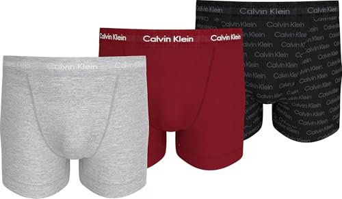 Calvin Klein, Men's, Trunk 3Pk 000NB3056A, Multi (Gr Heath, Jberry, Mesh Logo Pr_Turb), L