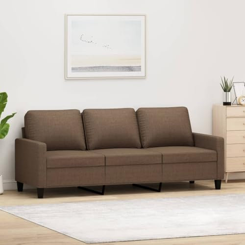 UTSRABFA Sofa Sitzbank Esszimmer Cord Sofa Küchensofa 3-Sitzer-Sofa Braun 180 cm Stoff Geeignet für Schlafzimmer, Esszimmer, Wohnungen, Lofts